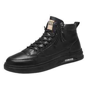 Chaussures pour hommes en cuir noir légères, respirantes, antidérapantes, à lacets, à bout fermé, style polyvalent, pour le printemps, l'automne et l'hiver - Product Image 5