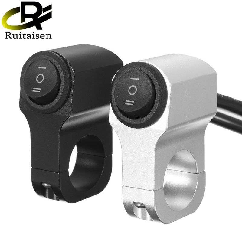 22 см x 7 см/8in из алюминиевого сплава на руль мотоцикла или автоматического включения света фар трехпозиционный водонепроницаемый Выключатель 12В Противотуманные фары ретро переключатель