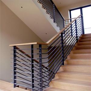 Moderna scala galleggiante interna in acciaio e <span class=keywords><strong>legno</strong></span> Mono traversa con gradino in <span class=keywords><strong>legno</strong></span> e balaustra in acciaio inox - Product Image 3
