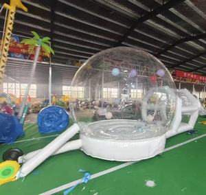 Dôme gonflable en PVC écologique avec plateforme de saut, ballons transparents, tente dôme de <span class=keywords><strong>3</strong></span> m de diamètre, matelas pneumatique pour enfants - Product Image 1