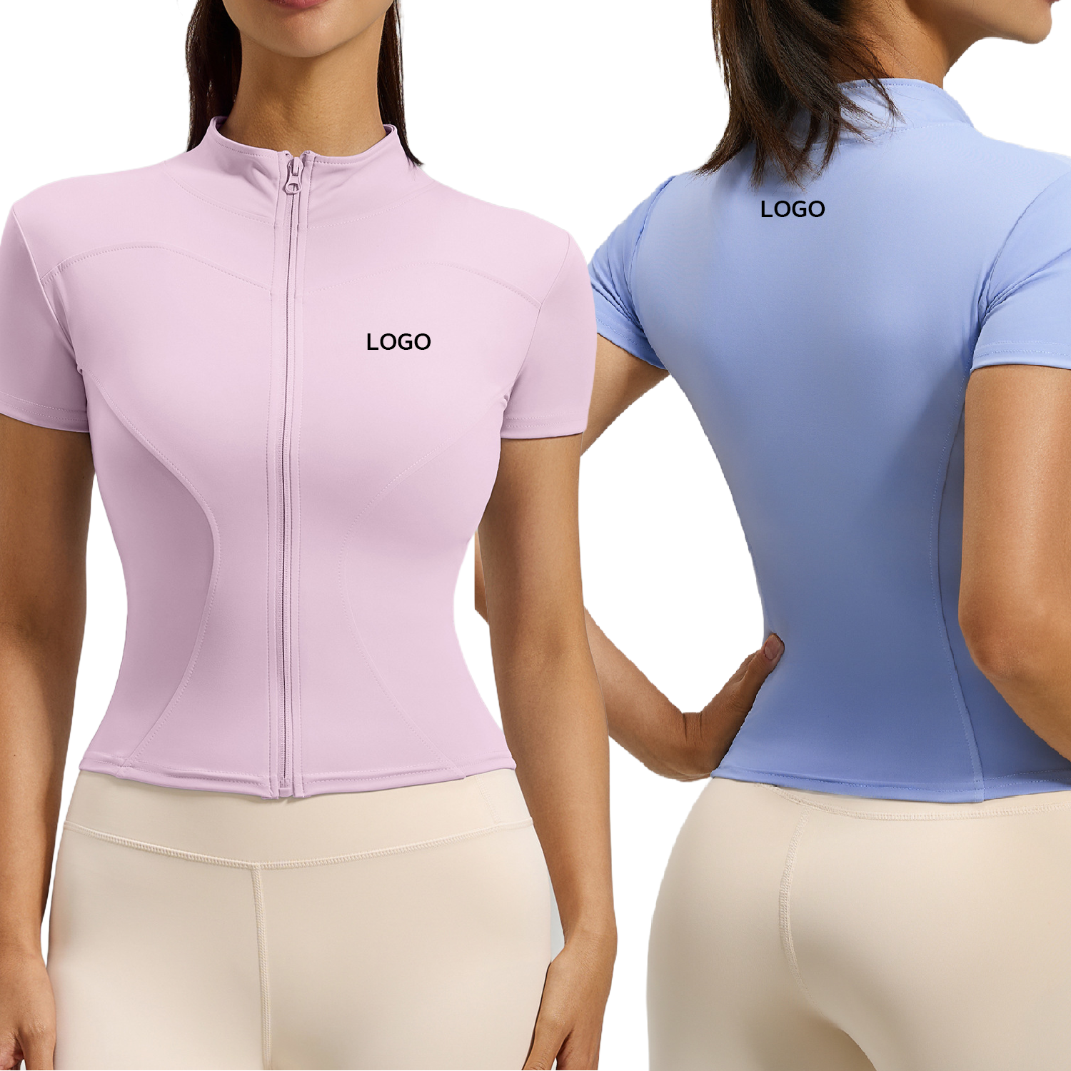 Women's Plus Size Seamless High-Stretch Yoga Jacket Tight-Fitting Sleeveless Running Top Skin-Tight Solid Fitness Short Sleeves