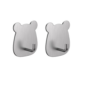 Stainless Steel <b>Wall</b> <b>Hooks</b> Round Heavy Duty Punch Free Kitchen Bathroom Storage Organization - Product Image 2