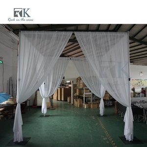 Kit de draperies et de supports pour pavillon carré de mariage, personnalisé et économique, pour la décoration de fond d'événement - Product Image 2