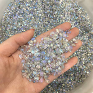 กลุ่มขายส่งธรรมชาติข้าวรูปร่างมูนสโตนออร่าคริสตัลกรวดหินสำหรับตกแต่งบ้าน - Product Image 4