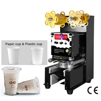 Scellant automatique de tasse à haute efficacité 400-600 tasses/heure pour thé au lait jus de fruits lait de soja multi-taille jante d'étanchéité et suivi de Film
