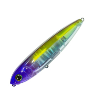 Leurre rigide en ABS pour la pêche en eau douce salée 8 couleurs 85mm 100mm Top Water Walk the Dog Crayon Leurre pour bar maquereau