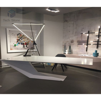 Table de bureau exécutive ronde en bois moderne et populaire avec un design sur mesure