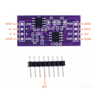 CS1237 Modul ADC Saluran Tunggal 24Bit Modul Sensor Penimbangan Penguat Sel Beban Pengganti HX711 untuk Timbangan Elektronik
