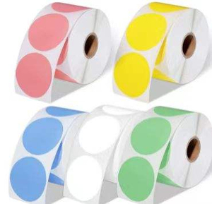 Colorful Print Circle 2.5cm to 10cm Label Roll Round Thermal <b>Sticker</b> Print for DIY <b>Logo</b> Design Name Labels - Product Image 2