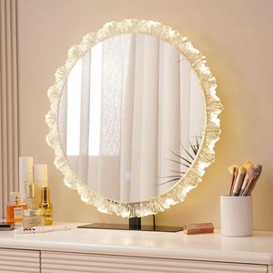 48x54 với LED thắp sáng chiếu sáng 2025 trang điểm mới gương cho phòng ngủ Máy tính để bàn chải chuốt dropshipping thiết kế hiện đại trang trí nội thất - Product Image 2