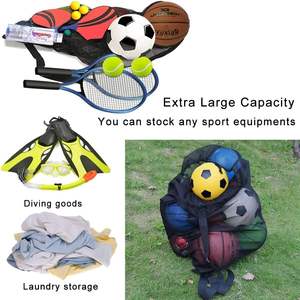 Borsa a Rete con Coulisse e Tracolla Regolabile <span class=keywords><strong>per</strong></span> Attrezzatura Sportiva, Calcio e Nuoto - Product Image 3