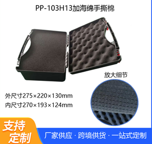 Maletín de Plástico Pequeño de Alta Calidad DF PP101 102 103 2L 2.5L 3L, Caja de Herramientas Rígida Negra con Espuma Personalizada - Product Image 4