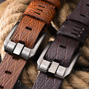 <span class=keywords><strong>AliExpress</strong></span> suministro directo hombres Retro ancho Floral patrón vaca ocultar cinturón Casual aleación Pin - Product Image 1