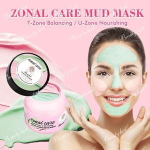Beauty Host Face Whitening T-zone Pore Cleaning Double Grid Green Pink Dead Sea Mud Clay Mask Rose Nourishing Clay Mask OEM - Product Image 6
