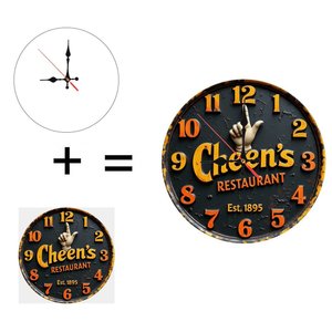 Round Wooden Wall <b>Clock</b> 25x25Cm <b>Silent</b> Movement For Bedroom Living Room Home Decor - Product Image 6