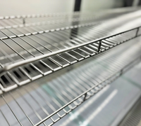 Vitrine chauffante verticale pour pâtisseries de 900 mm, présentoir chauffant pour aliments sur pied en verre