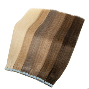 Extensions de <span class=keywords><strong>cheveux</strong></span> à bandes adhésives 100% <span class=keywords><strong>cheveux</strong></span> humains vierges russes Remy lisses double épaisseur - Product Image 2