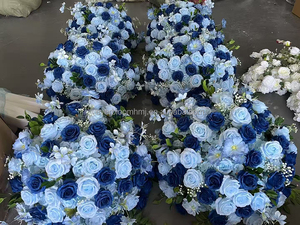G, superventas, piezas de <span class=keywords><strong>centro</strong></span> de boda, decoración de mesa, arreglo floral, Bola de flores azules, centros de mesa florales para mesa de boda - Product Image 2