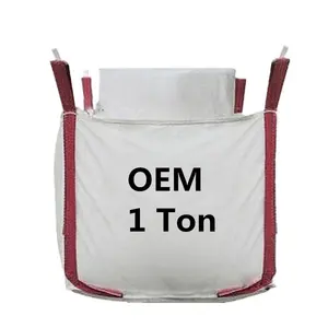 EGP OEM FIBC 1 ton jumbo büyük çanta üst dolum emzik 1m3 toplu pp dokuma çanta süper çuval palet kaldırma