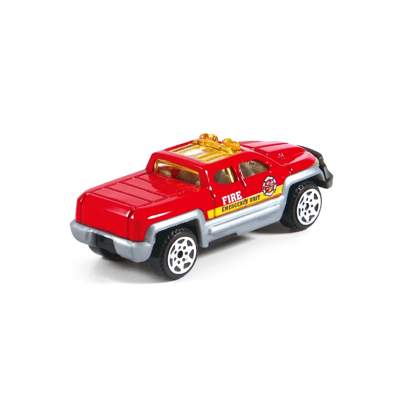 Conjunto de brinquedo do veículo de fogo, com mini carros de liga, brinquedo educacional
