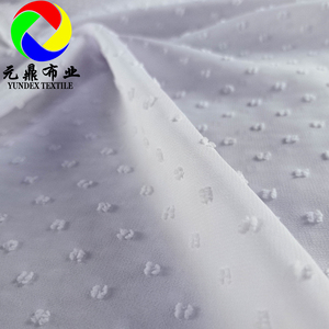 Venta al por mayor 100% poliéster gasa Jacquard 75D gasa seda suave tela estéreo ciruela punto corte flor para vestido Hijab y bufandas - Product Image 5