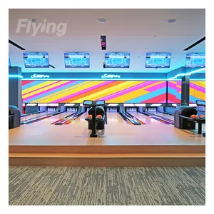 Piste de bowling Duckpin rentable sociale de qualité supérieure avec ficelle Pinsetter Canard Pin Bowling Lane