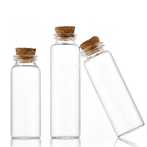 Botella de vidrio vacía de 30mm de diámetro con tapones de corcho, viales transparentes pequeños a granel, viales de vidrio transparentes, frascos de vidrio en <span class=keywords><strong>miniatura</strong></span> - Product Image 5
