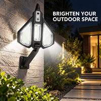 Lampe solaire LED pour rue, 6000K, détecteur de mouvement, IP65, ABS, montage mural, lampe de jardin, batterie rechargeable