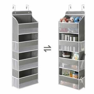 Hot Sale Over the Door Hanging Organizer Storage with 5 <b>Large</b> Pockets Wall Hanging Storage Organizer with Clear Window - Product Image 4