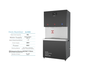 Distributeur d'eau chaude et froide à chargement par le bas en acier inoxydable avec purificateur par osmose inverse, élégant, à commande tactile, pour hôtels, foyers et extérieur - Product Image 4