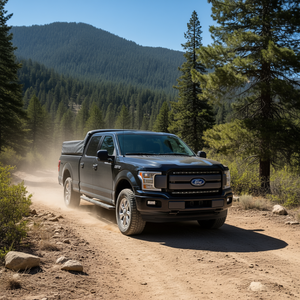 Couverture de benne rigide pliable pour Ford F-250 F-350 Super Duty D0100HA8KWG en alliage d'aluminium avec serrure à clé 1999-2024 - Product Image 2