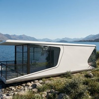 Maison mobile modulaire préfabriquée de luxe à 3 chambres, 12 m², avec panneaux solaires, pour jardin, bureau ou capsule spatiale portable