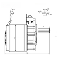Kit moteur pour fauteuil roulant DIY, pneu gonflable de 9 pouces, moteur 24V 250W avec contrôleur à joystick pour scooter de mobilité
