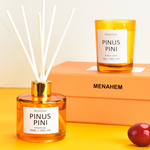 Ensemble de bougies aromatiques en cire de soja faites à la main de luxe et diffuseur à bâtonnets, parfum longue durée, cadeau moderne pour la maison et les fêtes - Product Image 2