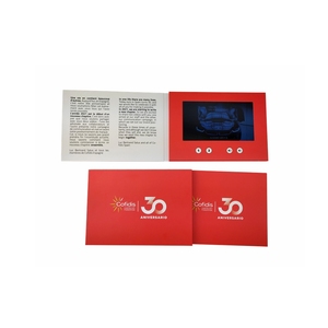 Tarjeta de Video LCD A5 de 7 Pulgadas de Alta Calidad <span class=keywords><strong>con</strong></span> Diseño Rojo para Publicidad y Promoción - Product Image 1