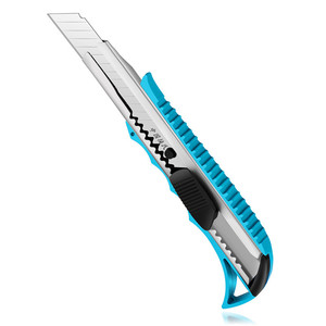 Cuchillo Multiusos con Hoja de Acero Inoxidable, Mango de Plástico, Hojas Desprendibles Rojas para Cortar Papel de Embalaje, Papel Tapiz y Reparaciones - Product Image 5