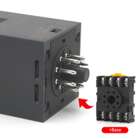 Contrôleur de relais numérique en alliage d'argent FCGK DH48S S 1Z 2Z 2NO, minuterie 0,1s 99h, affichage LCD, AC 220V, étanche, 3A