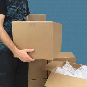 Atacado papelão ondulado caixa e flauta ondulado transporte mailer caixa movendo caixa de papel para embalagens