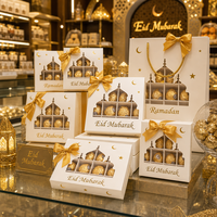 Boîte à gâteau en chocolat avec fenêtre, fournitures de fête, matériaux recyclés, qualité alimentaire, cadeau pour l'Aïd al-Fitr