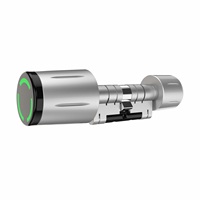Cerradura de Cilindro para Puerta Tuya Ttlock de Aleación de Zinc con Grado de Protección IP68 para Puertas de Madera/Vidrio/Acero/Aluminio, Tarjeta de Memoria, Wi-Fi