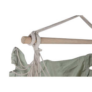 Silla Colgante de Algodón y Madera 100x50x135 con Borlas - Product Image 4