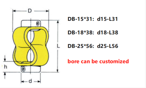 공장 사용자 정의 8 자형 이중 루프 유연한 샤프트 커플 링 8 전면 인코더 OEM 지원 합금/알루미늄 합금 8000RPM for - Product Image 5