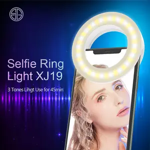 Lampu Cincin Selfie LED Ponsel Terlaris Cincin Selfie Universal Dapat Diisi Ulang Hadiah Ponsel Mengisi Lampu Cincin