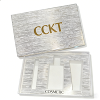 Scatola Personalizzata per Packaging Skincare con Effetto Legno Stampato e Inserto in Lamina d'Oro per Creme e Sieri, Produzione all'Ingrosso
