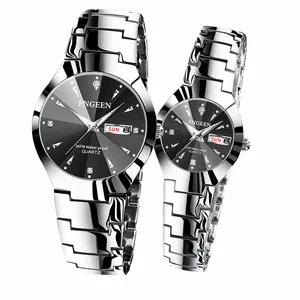 Hochwertige Hot Sale wasserdichte Legierung Günstige Quarzuhren Mode Reloj Paar Uhren Set Uhren für Männer Frauen