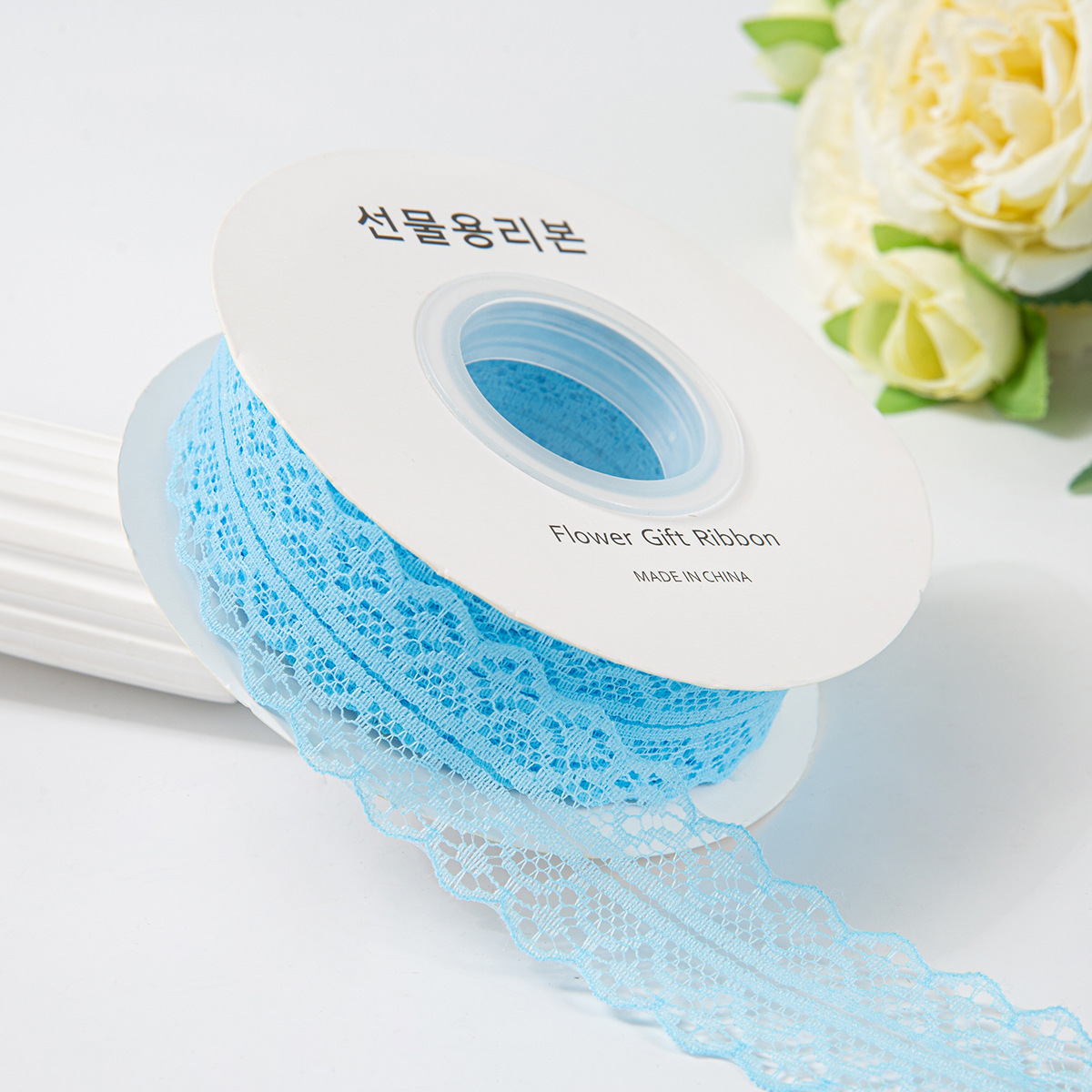 25 yards 3cm light blue