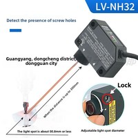 Sensor Láser Digital KEYENCE Serie LV-N (LV-NH32, LV-N11N, LV-N11P) con Punto Ajustable y Reflexión por Punto
