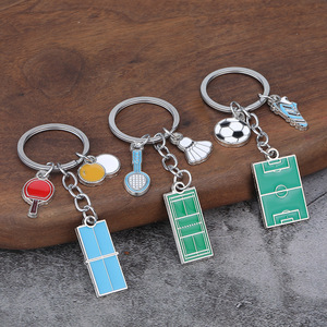 Porte-clés créatifs en forme de terrain de football, cadeau pour les amateurs de football, souvenir sportif, accessoires de mode, pendentifs pour clés - Product Image 6