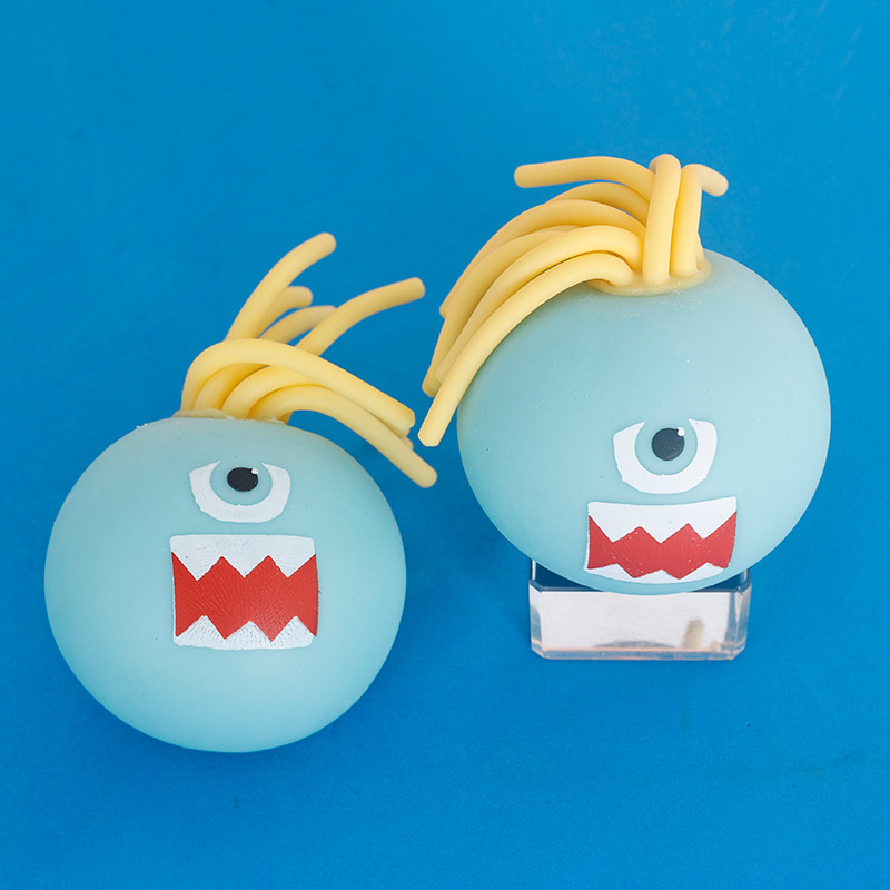 Light blue monster face - 6.5*9cm