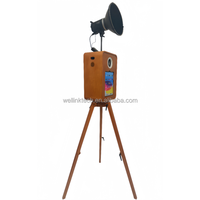 Nouvelle cabine photo rétro en bois avec support d'imprimante, compatible avec DNP DS620 & RX1, prend en charge l'iPad et les appareils photo reflex numériques
